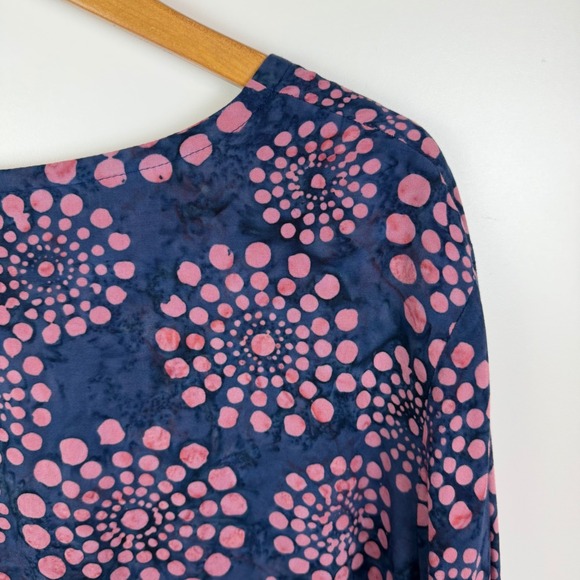 Soft Surroundings Tunic Top Size L/XL Lightweight Artsy Flowy Festival Resort - Picture 3 of 9